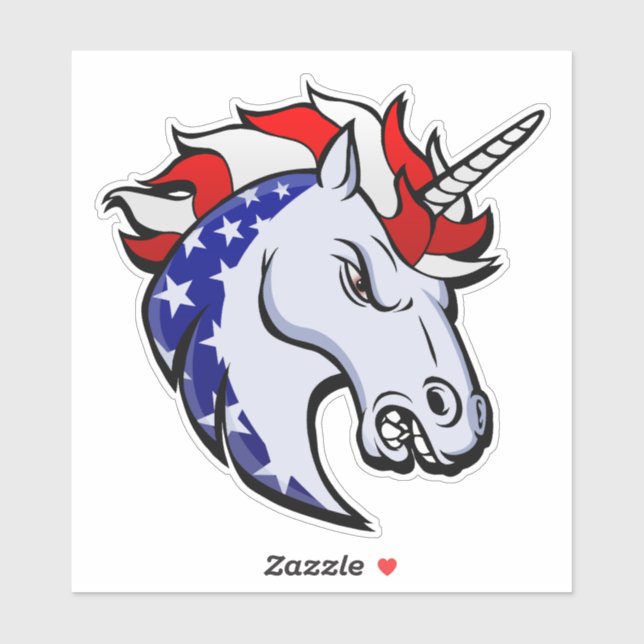 American Unicorn Aufkleber (Blatt)