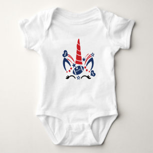 American Unicorn Baby Strampler