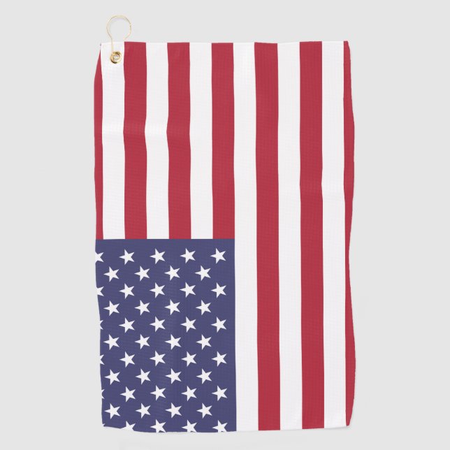American United Staaten USA Flag Golfhandtuch (Vorderseite)