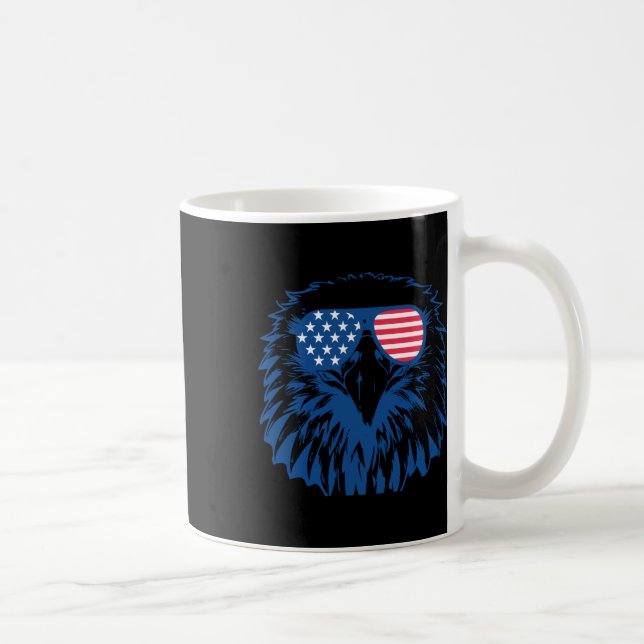 American US Flag Cooler Adler 4. Juli Patriotic fü Kaffeetasse (Rechts)