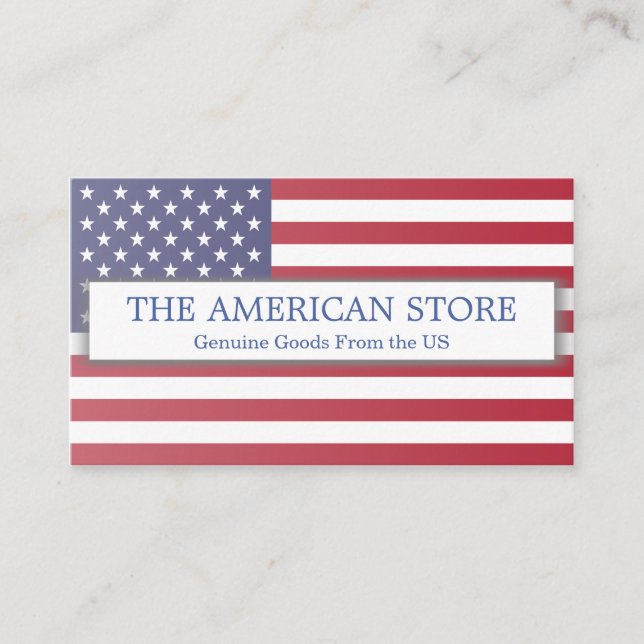 American/US Store - Flag Business Card Visitenkarte (Vorderseite)