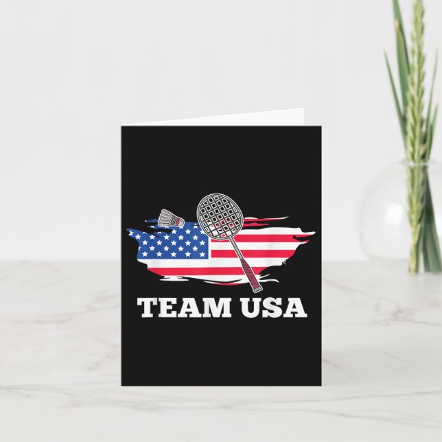 American US Team Shuttle Racket Badminton Player Karte (Vorderseite)