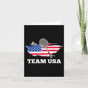 American US Team Shuttle Racket Badminton Player Karte