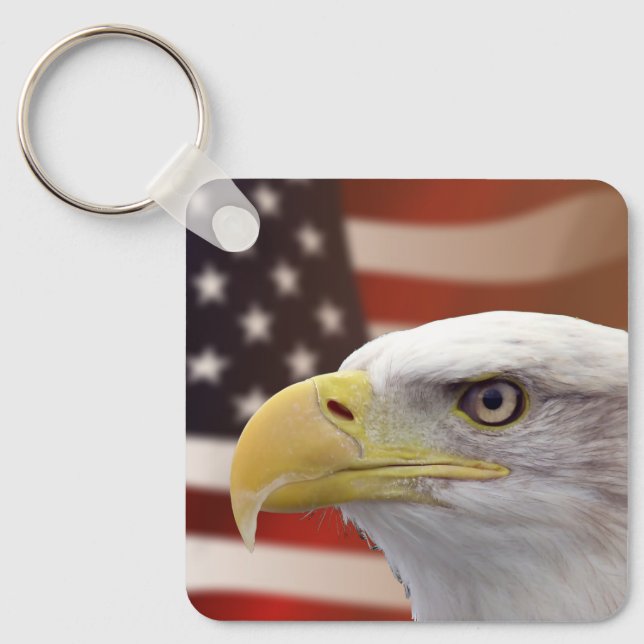 American USA Flag & Eagle Schlüsselanhänger (Vorderseite)