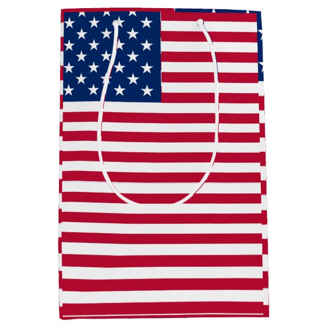 American USA Flag Pride Design-76353 Mittlere Geschenktüte (Vorderseite)
