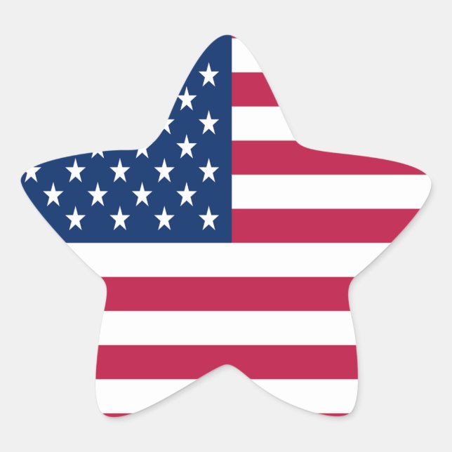 American USA Flag Pride Design-76353 Stern-Aufkleber (Vorderseite)