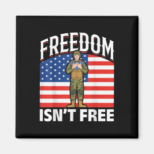American USA Flag United Staaten Freedom Soldier M Magnet