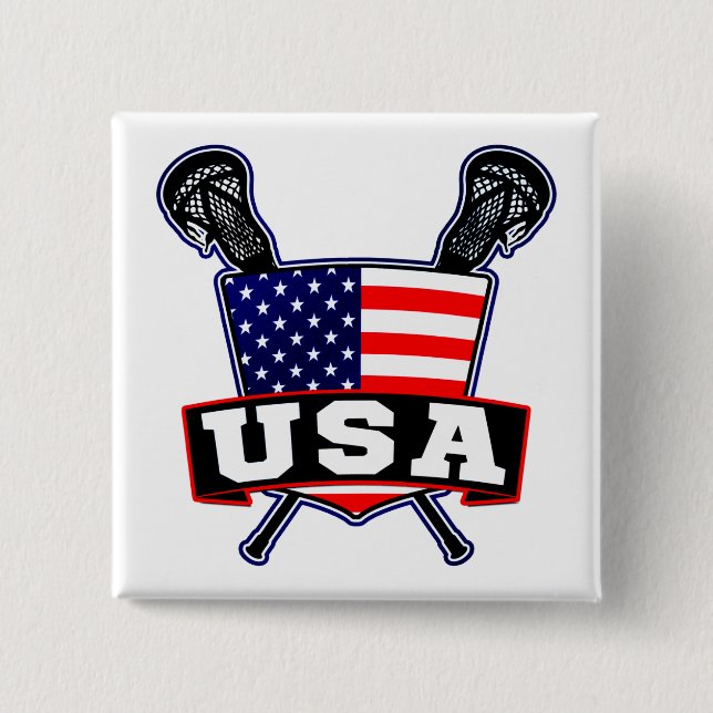 American USA Lacrosse Button (Vorderseite)