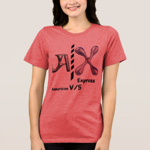 American v/s Express Women's Bold & stilvoll Tri-Blend Shirt