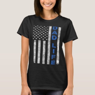 American Vater Life Prix Vintage US Flag Fathers D T-Shirt