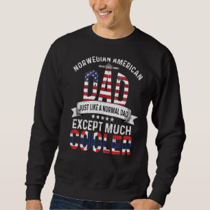 American Vater Vathers Day Papa Norwegen Fla Sweatshirt