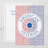 AMERICAN VETERAN 12x18 "Danke" Flachkarte