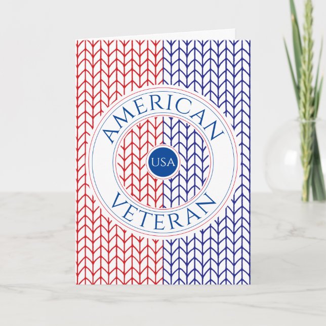 AMERICAN VETERAN "Danke"-Karte Dankeskarte (Vorderseite)