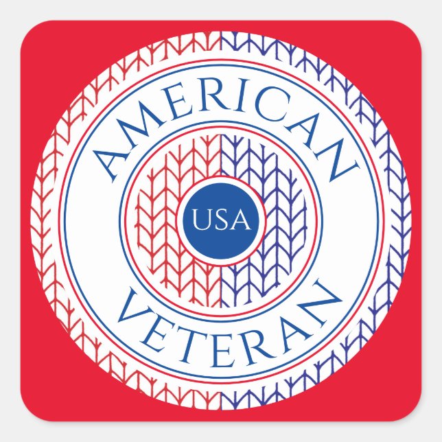 AMERICAN VETERAN Kleine Aufkleber auf dem Platz /  (Vorderseite)