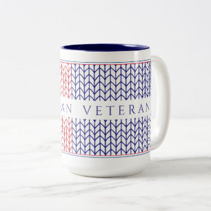 "AMERICAN VETERAN" Tall Navy Zwei-Tone-Tasse Zweifarbige Tasse