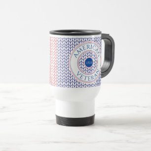 AMERICAN VETERAN White Travel Mug Reisebecher