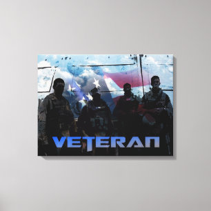 American Veteran Wrapped Canvas Print Leinwanddruck