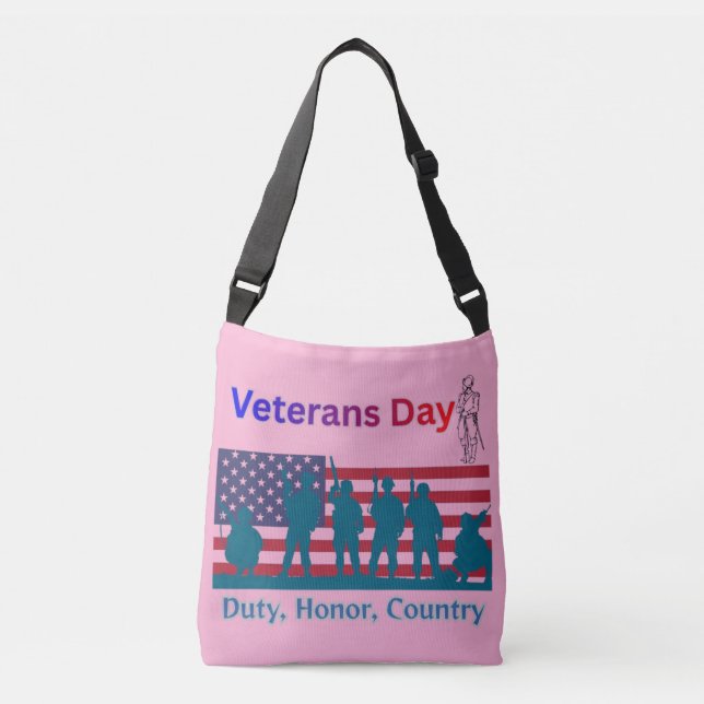 American veterans pink tragetaschen mit langen trägern (Vorderseite)