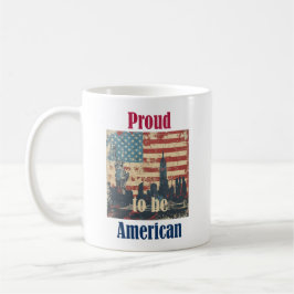 American Vintag Patriotic Design Kaffeetasse