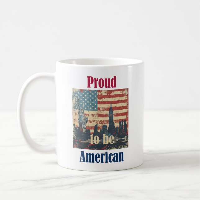 American Vintag Patriotic Design Kaffeetasse (Links)