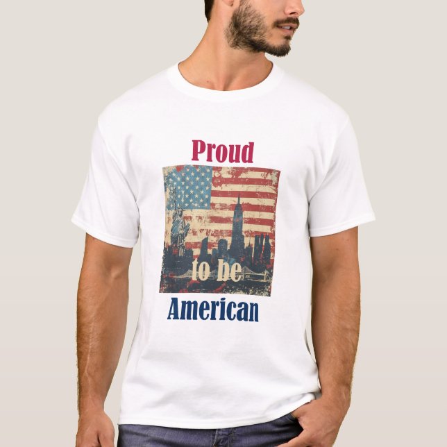 American Vintag Patriotic Design T-Shirt (Vorderseite)