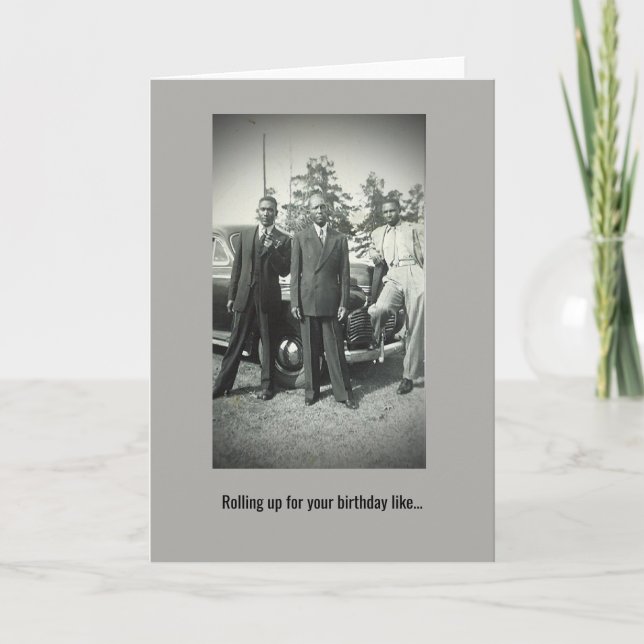 American Vintages Foto Birthday Card Karte (Vorderseite)