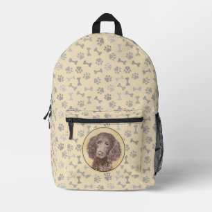 American Water Spanel Malerei - Original Dog Art Bedruckter Rucksack