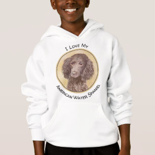American Water Spanel Malerei - Original Dog Art Hoodie