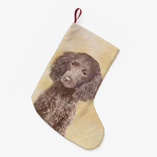 American Water Spanel Malerei - Original Dog Art Kleiner Weihnachtsstrumpf