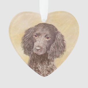 American Water Spanel Malerei - Original Dog Art Ornament