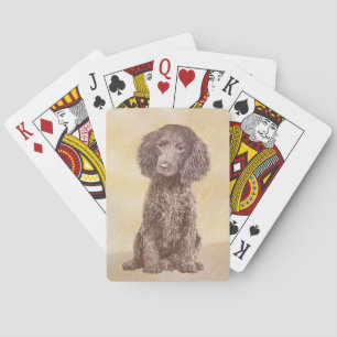 American Water Spanel Malerei - Original Dog Art Spielkarten