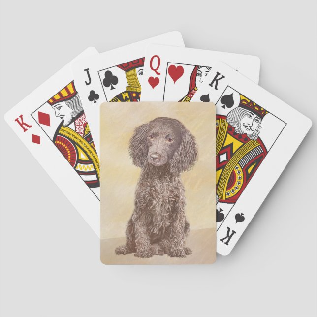 American Water Spanel Malerei - Original Dog Art Spielkarten (Rückseite)