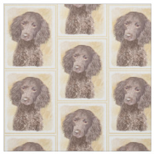 American Water Spanel Malerei - Original Dog Art Stoff