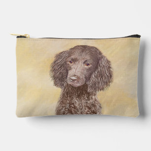 American Water Spanel Malerei Original Dog Art Zubehörtasche
