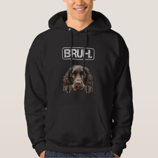 American Water Spaniel Bruh Funny Dog Lover Hoodie