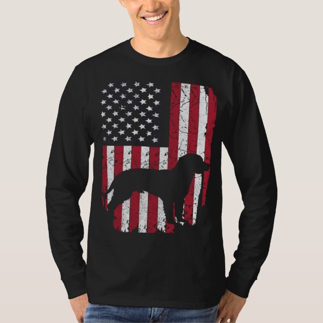 American Water Spaniel Dog Mom Dad  4th Of July US T-Shirt (Vorderseite)