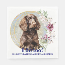 American Water Spaniel Hochzeit Napkins mit Foto Serviette