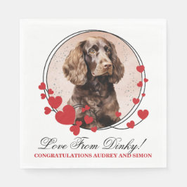 American Water Spaniel Hochzeit Napkins mit Foto Serviette