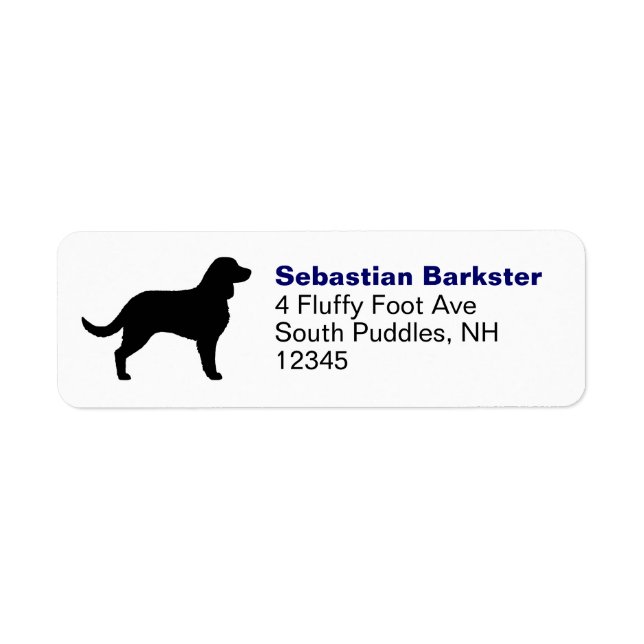 American Water Spaniel Silhouette Rücksendeadresse (Vorne)
