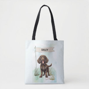 American Water Spaniel Wasserfarben personalisiert Tasche