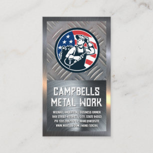 American Welder Logo   Stahl Visitenkarte