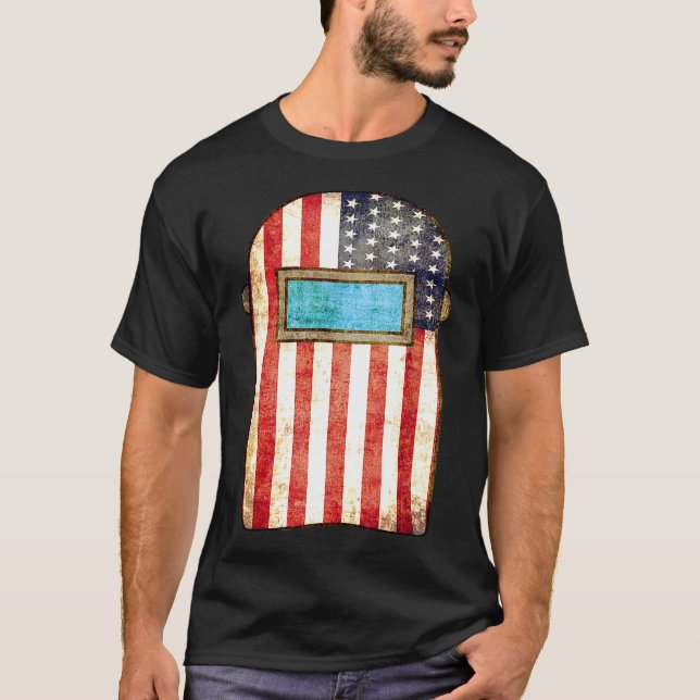 American Welder Shirt US Flag Welding Hood Gift 0 (Vorderseite)