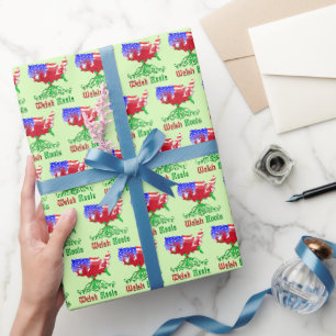American Welsh Roots Geschenkpapier