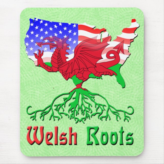 American Welsh Roots Mousemat Mousepad (Vorne)