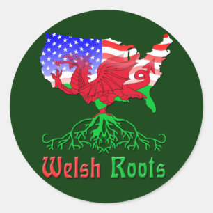 American Welsh Roots Stickers