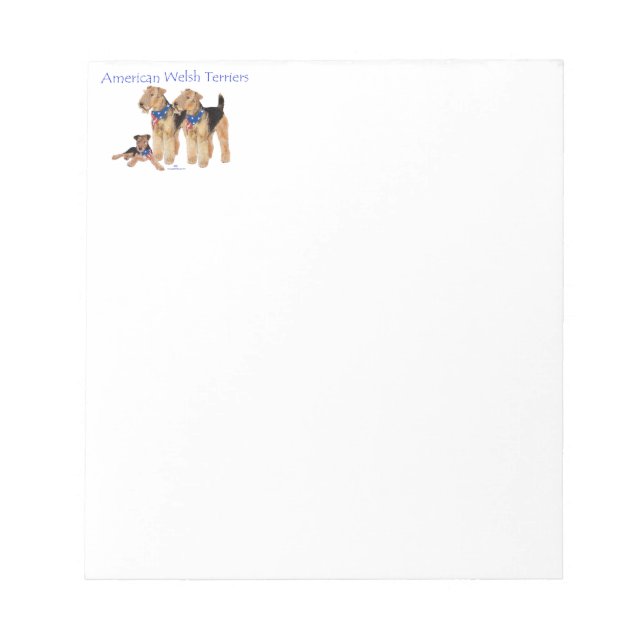 American Welsh Terriers Notizblock (Vorderseite)