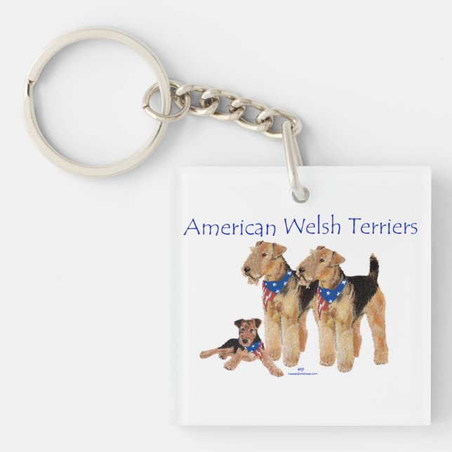 American Welsh Terriers Schlüsselanhänger (Vorderseite)