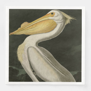 American White Pelican, Audubon's Birds of America Serviette
