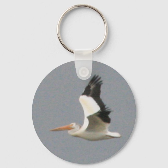 American White Pelican Schlüsselanhänger (Vorderseite)
