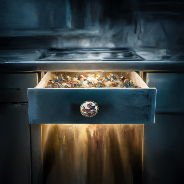 American Widgeon Enten auf Felsen Keramikknauf (Von Creator hochgeladen)